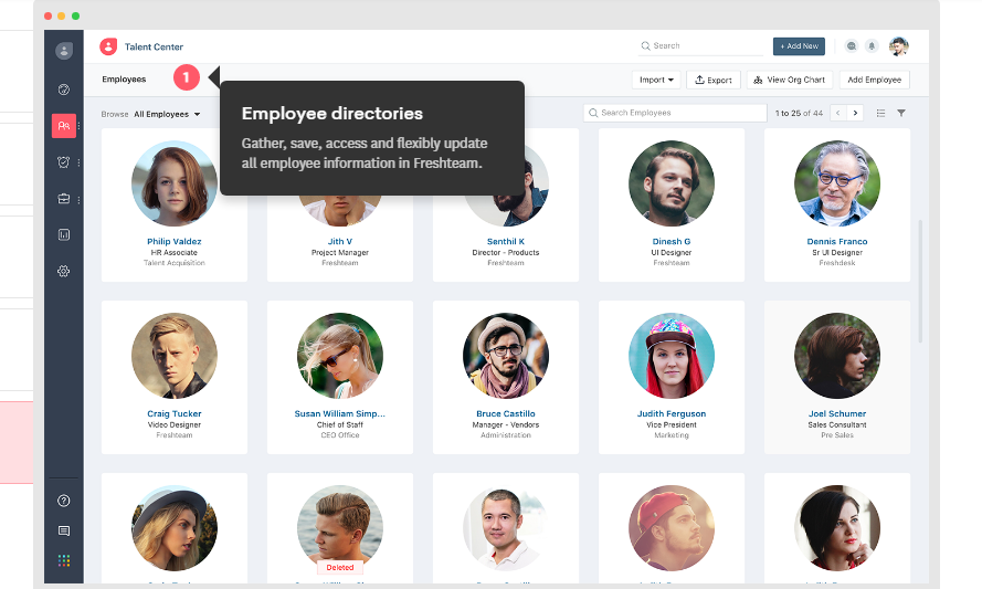 Employee data managment portal by Freshteam