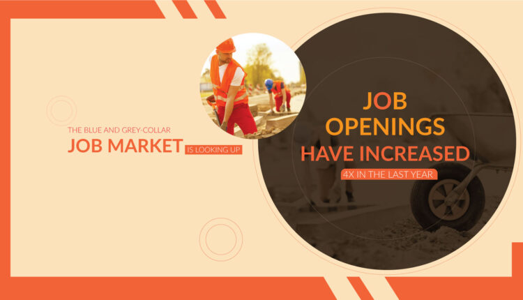 Blue and Grey-Collar Job Market Is Looking Up: Job Openings Have Increased 4X in the Last Year